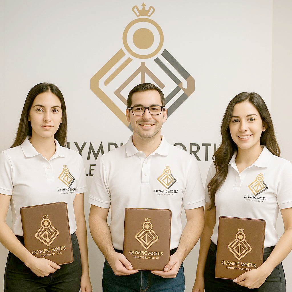 Three people smiling